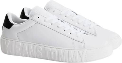Tommy Jeans Stijlvolle Sneakers voor Mannen en Vrouwen Wit Heren