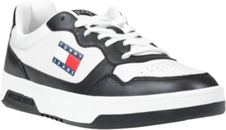 Tommy Jeans Stijlvolle leren sneakers met rubberen zool