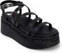 Tommy Jeans Strappy Wedge Sandalen Lente Zomer Collectie Black Dames - Thumbnail 7