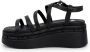 Tommy Jeans Strappy Wedge Sandalen Lente Zomer Collectie Black Dames - Thumbnail 8