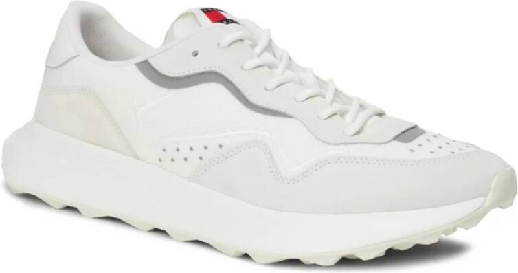 Tommy Jeans Suède Mesh Hardloopschoenen White Heren