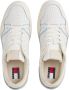 Tommy Jeans Witte Heritage Basketbalsneakers van Leer - Thumbnail 2