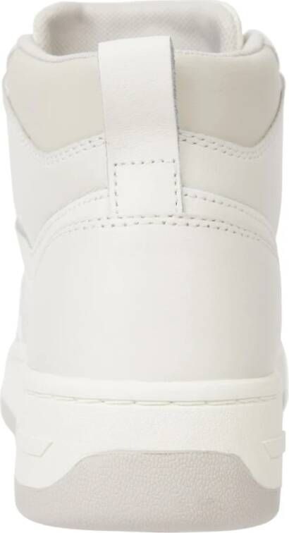 Tommy Jeans Witte Leren Enkellaarzen Retro Mix