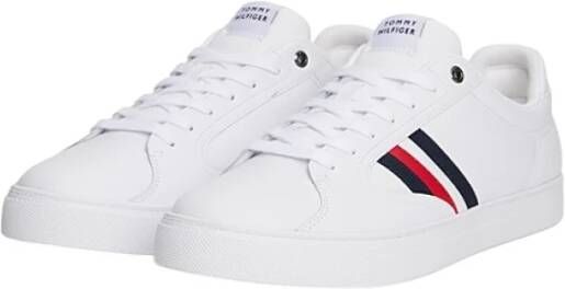 Tommy Jeans Witte Leren Sportieve Sneakers