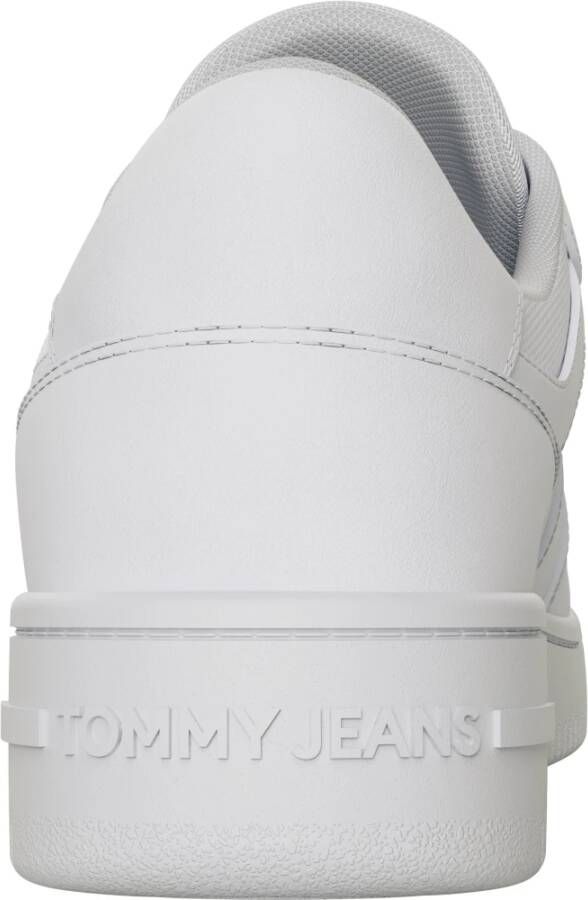 Tommy Jeans Witte Sneakers Ronde Neus Leer White Dames