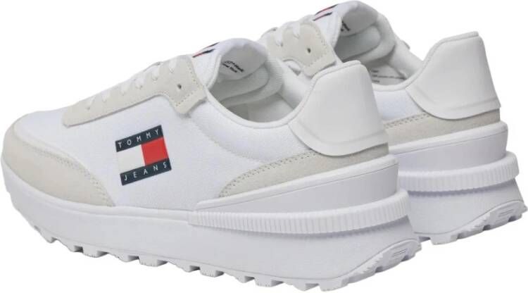 Tommy Jeans Witte Veterschoenen voor Mannen Multicolor Heren