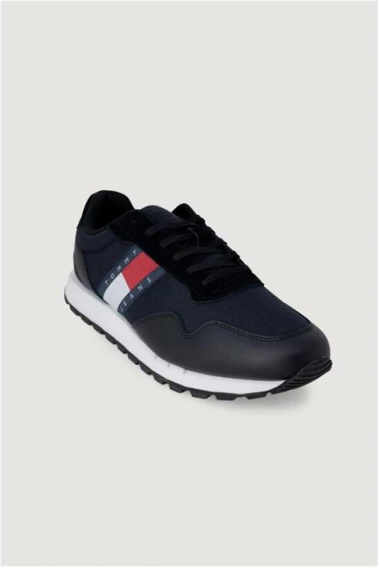 Tommy Jeans Zwarte heren sneakers voor herfst winter Zwart Heren