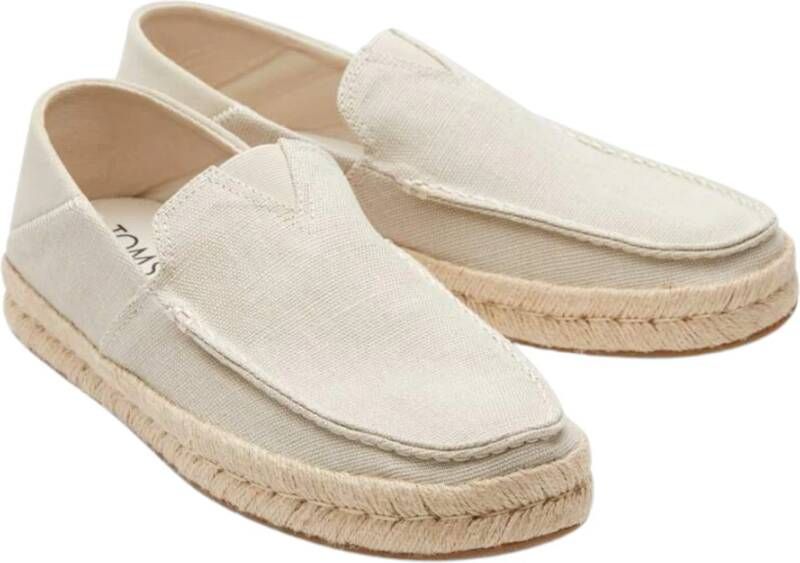 TOMS Alonso Rope Loafers in Creme Beige Heren