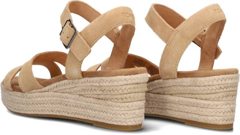 Toms Audrey Sandalen in Kameel Suede