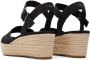 TOMS Audrey linnen sandalen met sleeha Zwart Textiel Sandalen met hak Dames - Thumbnail 8