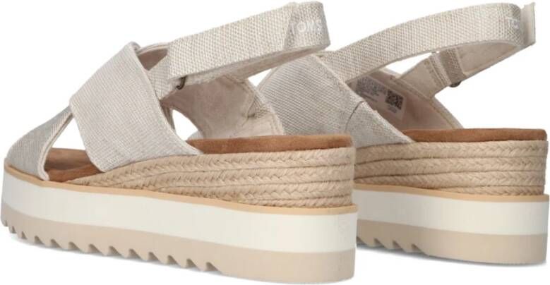 Toms Beige Crossover Sandalen voor Vrouwen