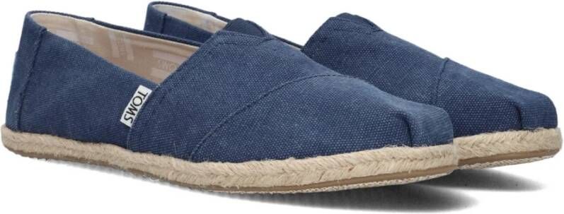 TOMS Blauwe Classic Rope Sole Espadrilles Blue Dames
