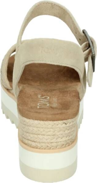 Toms Sportieve Beige Sandalen Diana