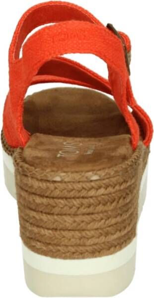 Toms Sportieve Rode Sandalen met Rubberen Zool