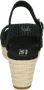 TOMS Audrey linnen sandalen met sleeha Zwart Textiel Sandalen met hak Dames - Thumbnail 10