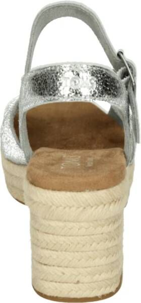 Toms Sportieve Zilveren Sandalen met G Breedte