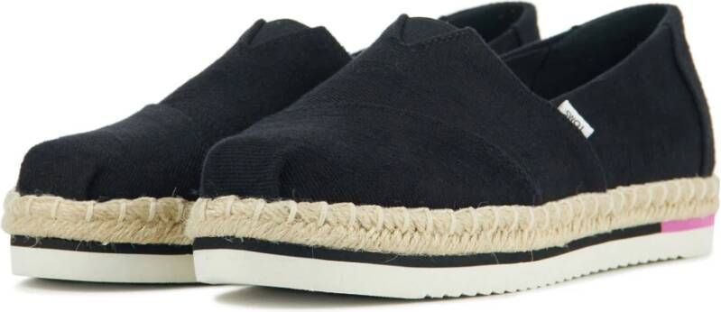 TOMS Zwarte Espadrilles Black Dames