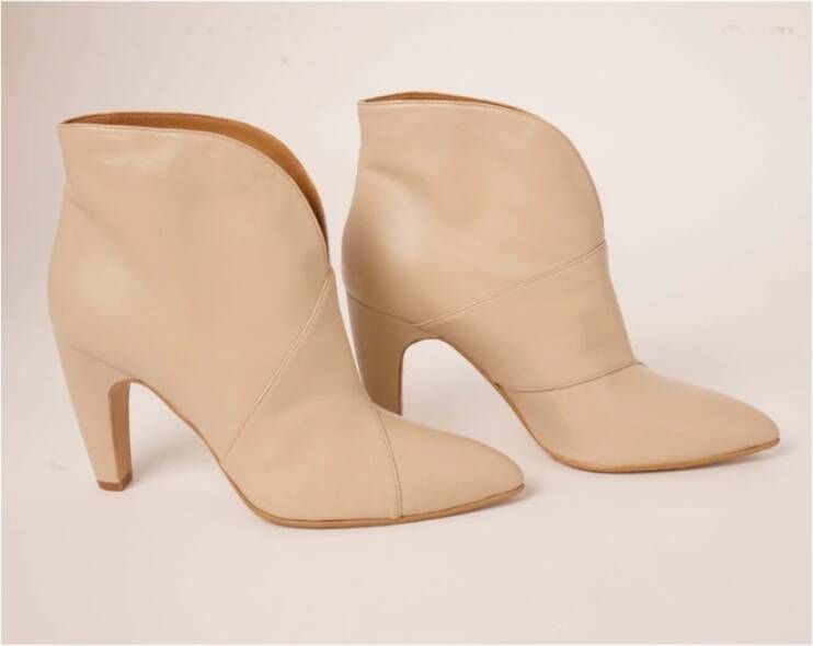 Toral Beige enkellaarzen Tl-Chiara