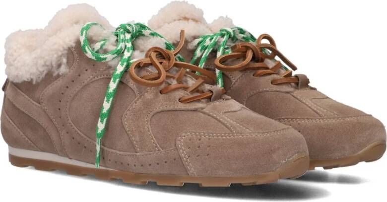 Toral Beige Suède Lage Winter Sneakers