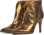 Toral Enkellaarsjes Dames Laarzen Damesschoenen Leer Slangenprint 12601 met Brons - Thumbnail 7