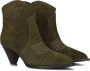 TORAL Enkellaarsjes Dames Cream Sue Maat: 39 Materiaal: Suède Kleur: Groen - Thumbnail 3