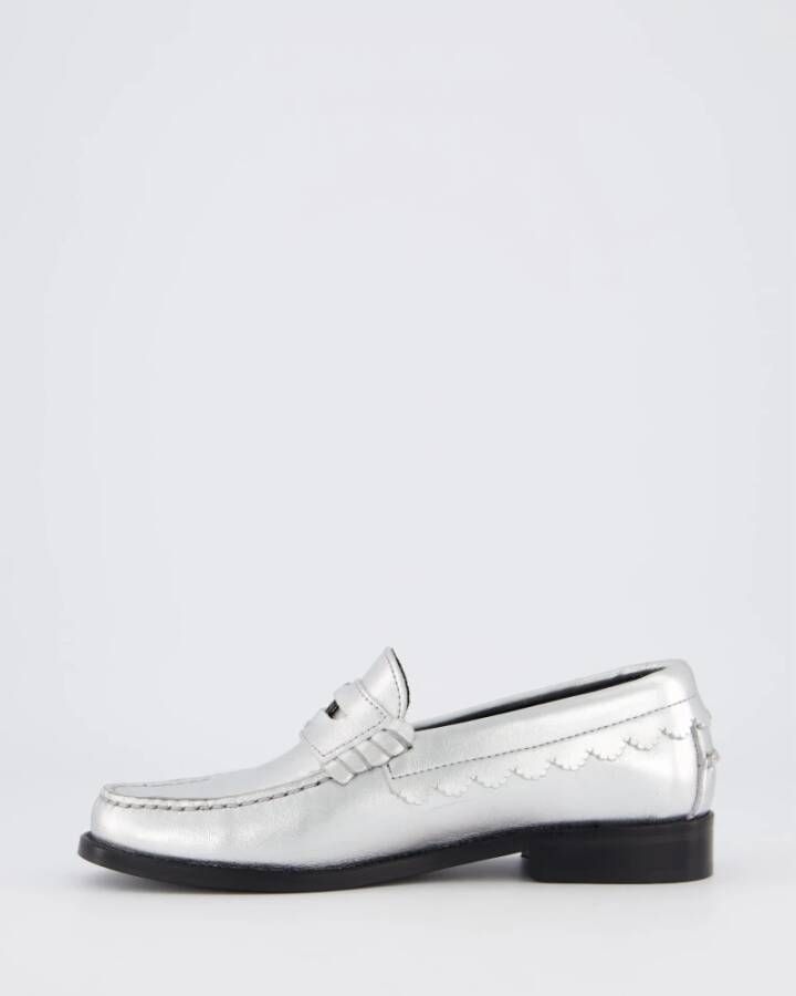 Toral Dames Coin Loafer Metallic Zilver Gray Dames