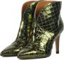 Toral Enkellaarsjes Dames Laarzen Damesschoenen Leer Crocoprint 12601 Groen - Thumbnail 2