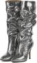 Toral Enkellaarsjes Dames Laarzen Damesschoenen Leer Slangenprint 12705 Zilver - Thumbnail 5