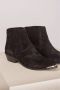 Toral Metalen Zwarte Enkellaarsjes met Gouden Detail Black Dames - Thumbnail 4