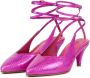 Toral Dames Pumps Damesschoenen Leer Crocoprint hoogte Nor Fuchsia - Thumbnail 5
