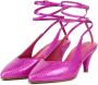 Toral Dames Pumps Damesschoenen Leer Crocoprint hoogte Nor Fuchsia - Thumbnail 2