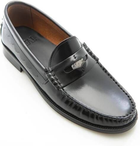 Toral Vintage Zwarte Penny Loafer Black Dames