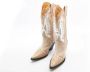 Toral Witte leren en beige suède cowboylaars Beige Dames - Thumbnail 3