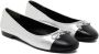 TORY BURCH Metallic Leren Ballerina Schoenen Zilver Zwart Multicolor Dames - Thumbnail 13