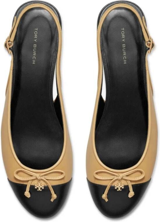 Tory Burch Ballerina`s met Slingback en Cap-Toe