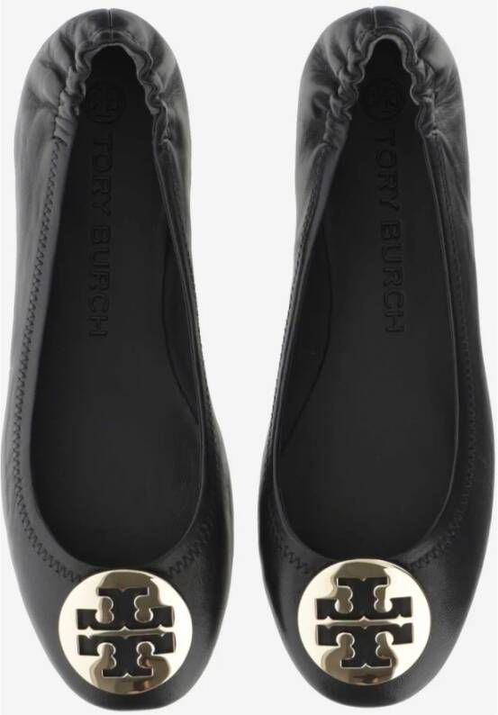 TORY BURCH Dames Leren Ballerina`s Zwart Dames