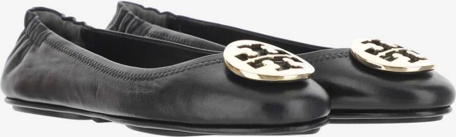 TORY BURCH Dames Leren Ballerina`s Zwart Dames