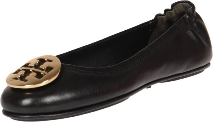 TORY BURCH Elegante Leren Ballerina`s Zwart Dames