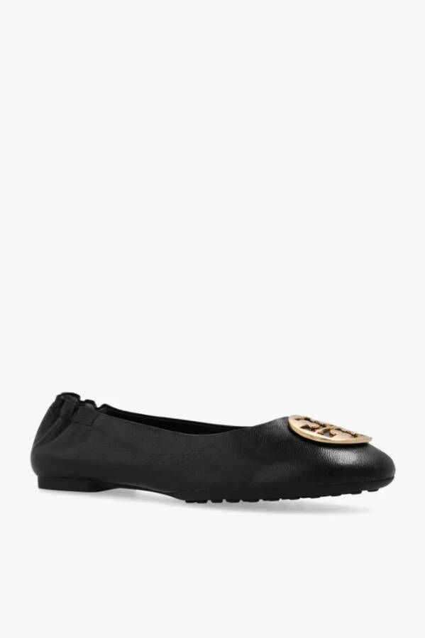 TORY BURCH Claire Leren Ballet Flats Zwart Dames
