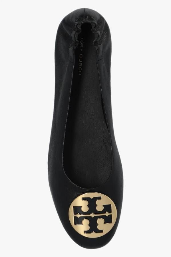 TORY BURCH Claire Leren Ballet Flats Zwart Dames