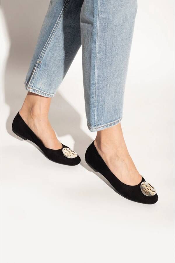 TORY BURCH Claire Suède Ballet Flats Zwart Dames