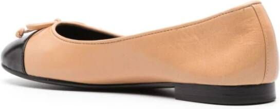 TORY BURCH Beige Cap-Toe Ballet Flats Beige Dames