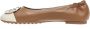 TORY BURCH Beige Cap Toe Ballet Flats Brown Dames - Thumbnail 3