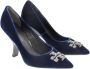 TORY BURCH Blauwe Velvet Pumps Blue Dames - Thumbnail 2