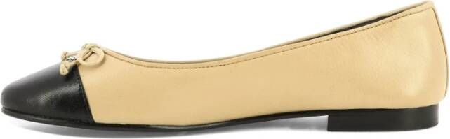 TORY BURCH Bow Ballet Flats Beige Dames