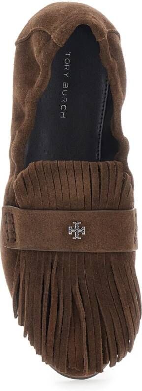 Tory Burch Bruine Ballet Loafer Platte Schoenen