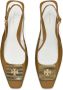 Tory Burch Bruine leren slingback pumps - Thumbnail 2