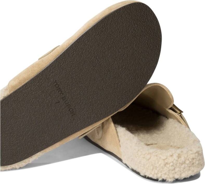 Tory Burch Bruine Shearling Loafer Schoenen