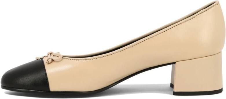 TORY BURCH Cap-Toe Leren Pumps Pink Dames