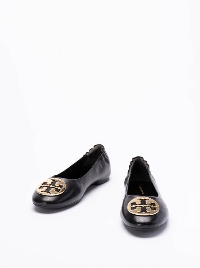 TORY BURCH Claire Ballet Ballerinas in Perfect Black Gold Black Dames